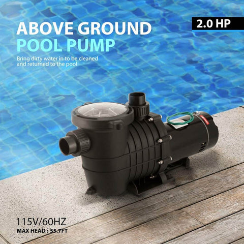 VIVOHOME 2.0 HP 6800 GPH Powerful Self Primming Dual Voltage In/Above Ground Swimming Pool Pump with Strainer Basket