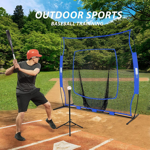 VIVOHOME Baseball Practice Net Set with Strike Zone Target and Carry Bag