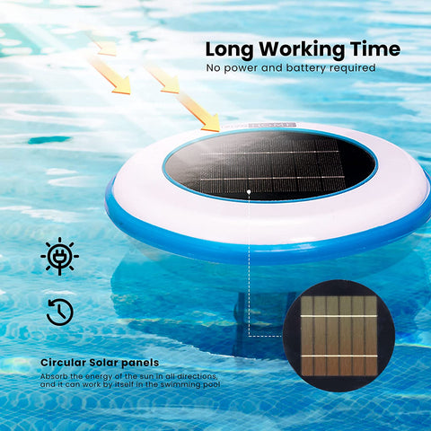 VIVOHOME Solar Pool Ionizer Chlorine-Free Sun Shock & Water Purifier Automatic Pool Cleaner