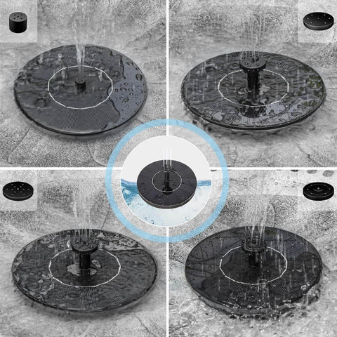 VIVOHOME Polyresin Antique Outdoor Gray Garden Bird Bath and Solar Powered Round Pond Fountain Combo Set