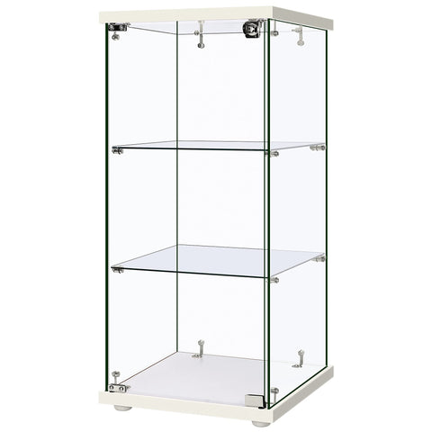 VIVOHOME Glass Countertop Display Showcase Cabinet Bookcase