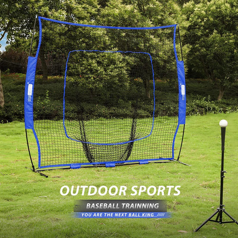 VIVOHOME Baseball Practice Net Set with Strike Zone Target and Carry Bag