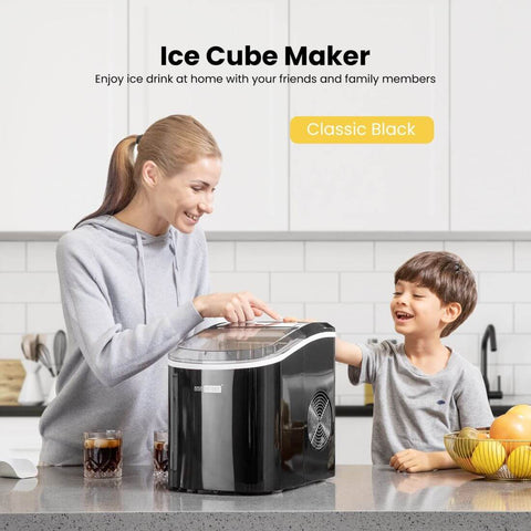 VIVOHOME Electric Portable Compact Countertop Automatic Ice Cube Maker Black